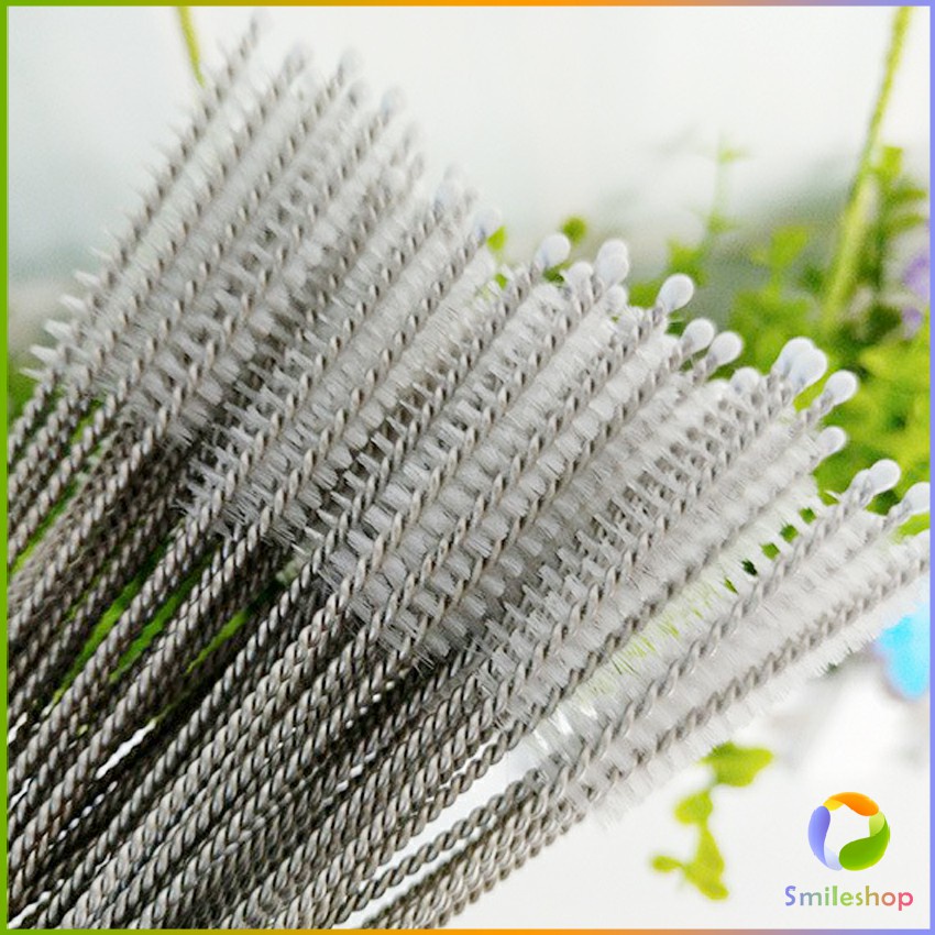 smileshop-แปรงล้างหลอดดูด-จุกนม-ขนไนล่อน-ไม่ทำให้เป็นรอย-stainless-steel-soft-straw-straw-brush