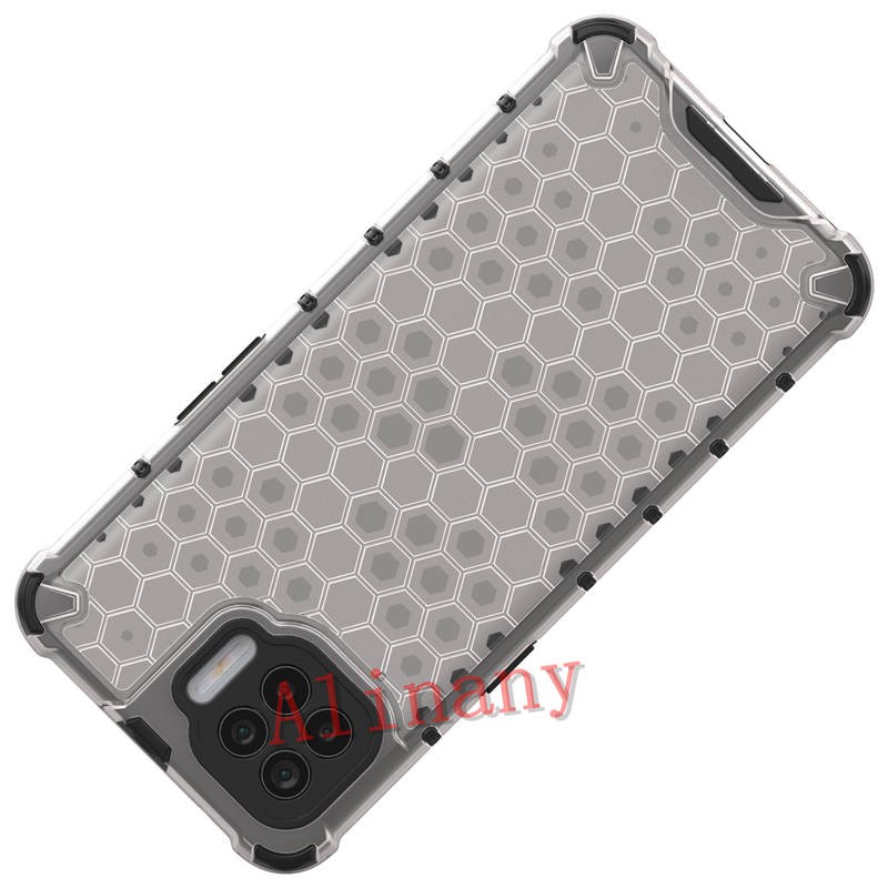 เคสสำหรับ-oppo-a93-2020-case-พลาสติกแบบแข็ง-shockproof-honeycomb-clear-phone-casing-oppo-a93-oppoa93-back-cover