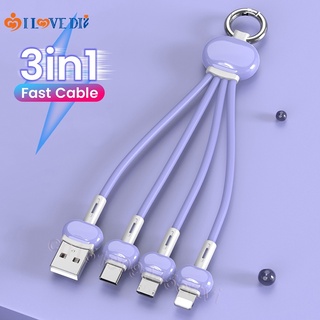 3 In 1 พวงกุญแจ สายชาร์จเร็ว / 5V 3.4 A Micro Type C USB สายชาร์จข้อมูล สําหรับสมาร์ทโฟนทุกรุ่น