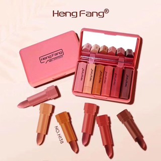 heng fang lipstick ชุดลิปสติก 6 เฉดสี ครบชุดมืออาชีพ