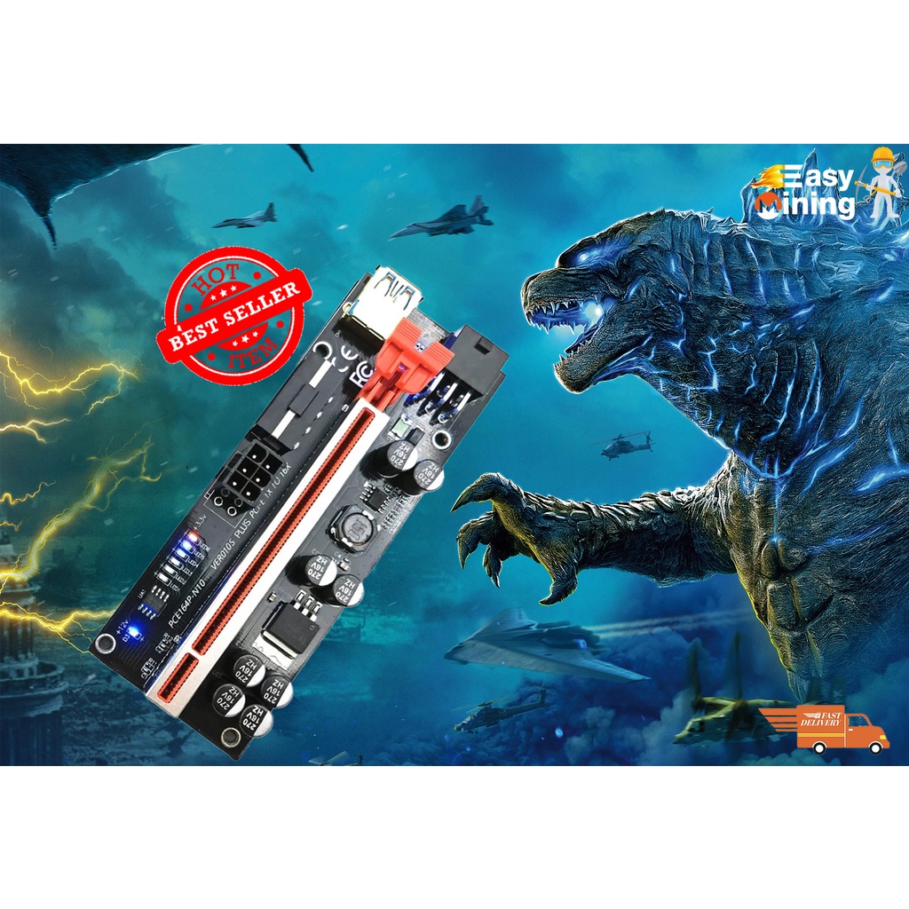 ราคาและรีวิวใหม่ล่าสุด 2021  Godzilla Riser VER 010s Plus Marquee 8 LED Light ส่งไว 1-2วัน ประกัน 1 เดือนเต็ม
