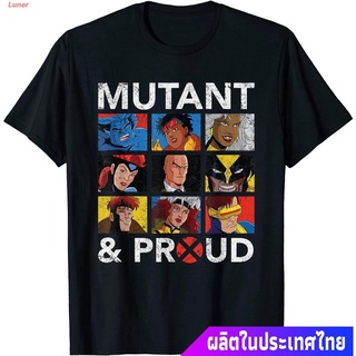 เสื้อยืดผ้าฝ้ายเสื้อยืดกีฬา Marvel X-Men Mutant &amp; Proud Retro T-Shirt Mens Womens T-shirtsL XL  XXL 3XL