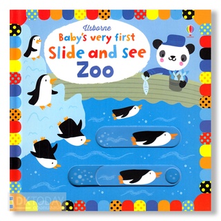 DKTODAY หนังสือ USBORNE BABYS VERY FIRST SLIDE AND SEE :ZOO (AGE 0+ MONTHS)