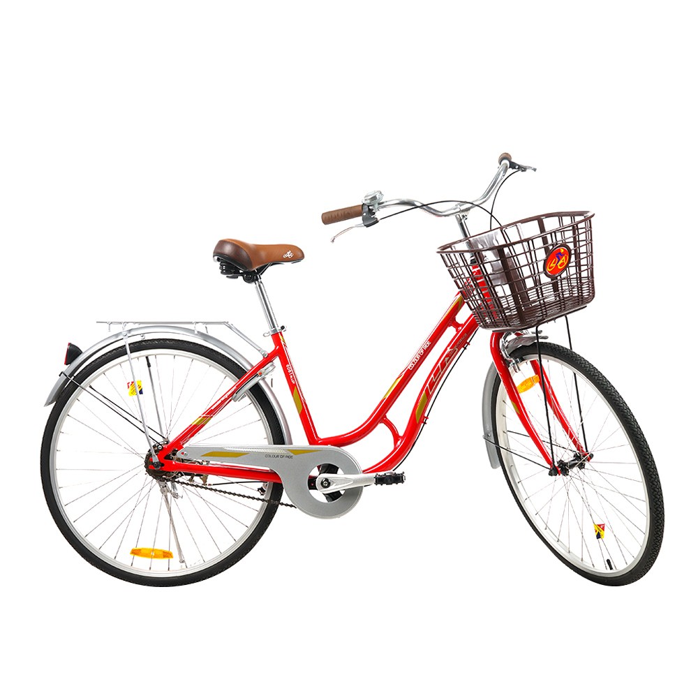 จักรยานแม่บ้าน-จักรยานแม่บ้าน-la-clour-of-ride-26-นิ้ว-สีแดง-จักรยาน-กีฬาและฟิตเนส-city-bike-la-clour-of-ride-26-red