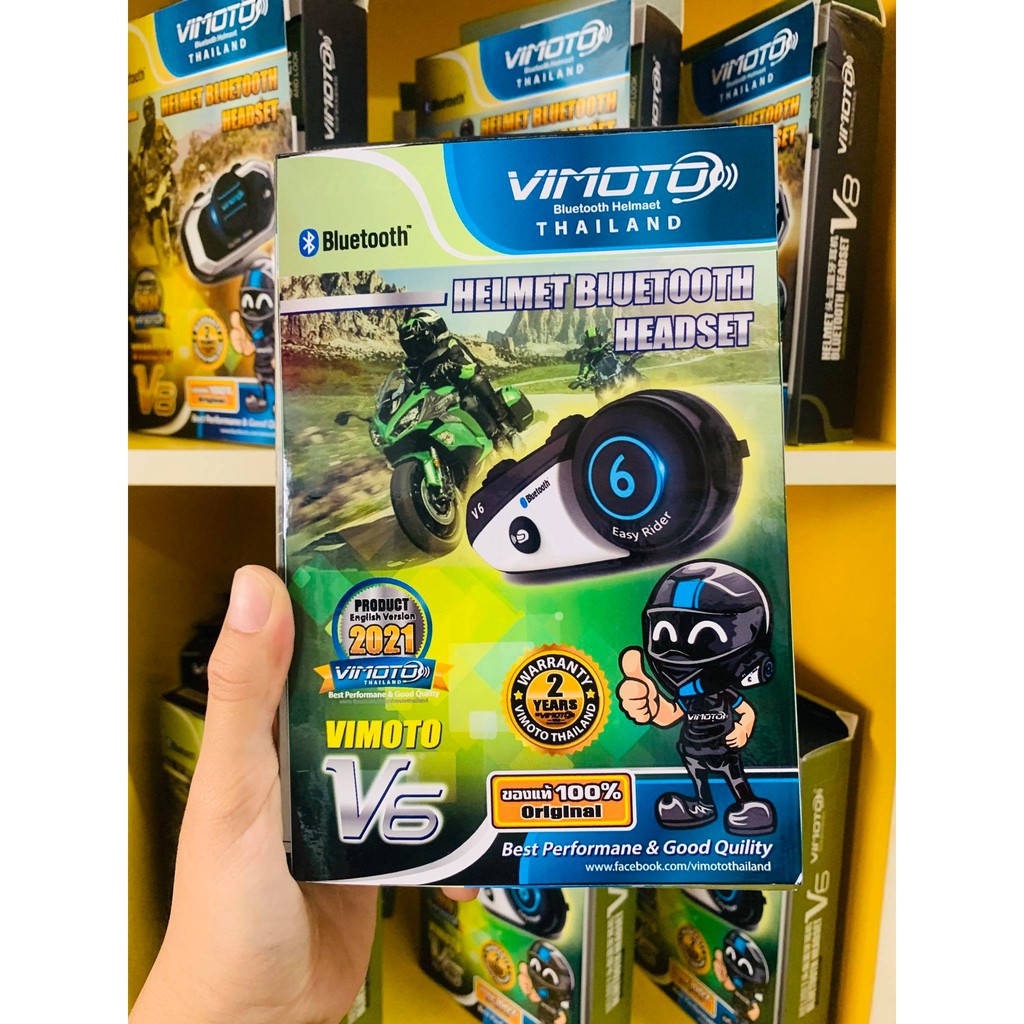 ราคาและรีวิวบลูทูธติดหมวก Vimoto V6 (ประกัน 2 ปี) Vimoto Brand V6 Multi-function รับประกัน 2 ปี