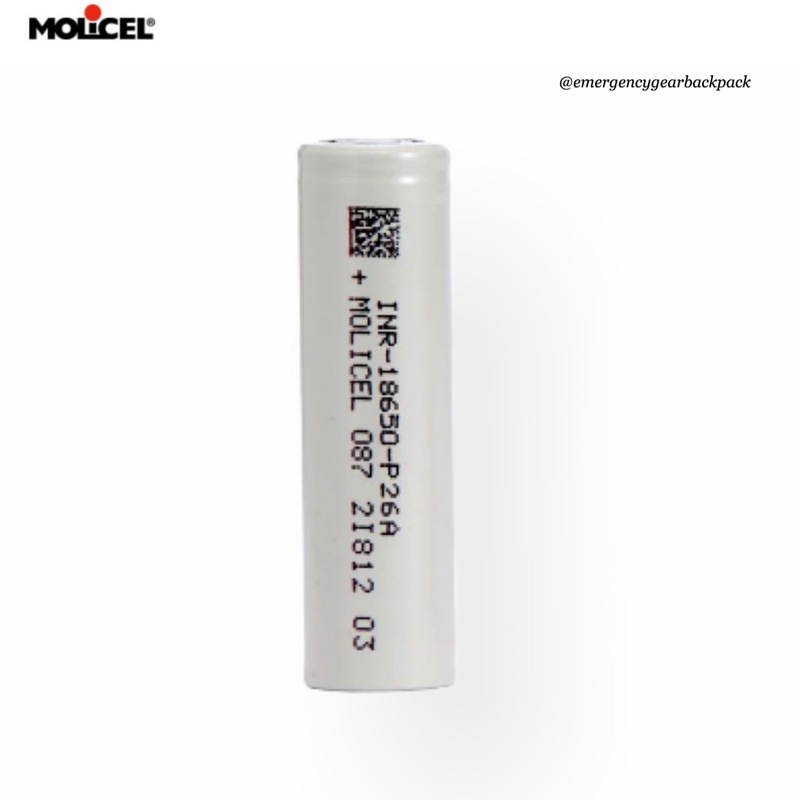 ภาพสินค้าMolicel P26A INR18650 2600mAh 3.6V 35A High-drain-Li-ion battery จากร้าน emergencygearbackpack บน Shopee ภาพที่ 4