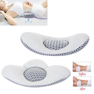 【บลูไดมอนด์】Comfort Lumbar Support Pillow Sleep Cushion Waist Pad Relaxing Spine Sleeping Semicircular Lower Back Suppor