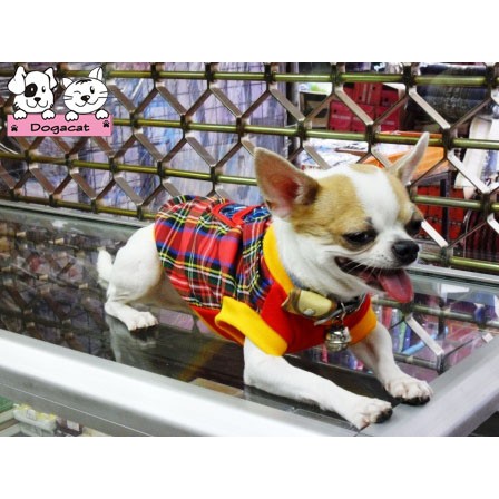 dogacat-เสื้อสุนัข-เสื้อหมา-เสื้อแมว-เสื้อยืดสก๊อต-มีเป้-สีแดง-top-seller