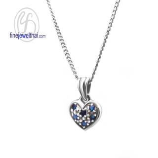 Finejewelthai จี้-พลอย-จี้พลอย-หัวใจ-ไพลิน-พลอยประจำเดือน/ Blue Sapphire-Pendant-Silver925 - P1010bl