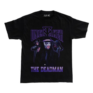 เสื้อยืด แบบหนา พิมพ์ลาย Undertaker WWE WWF The Deadman Smackdown แบบยืดหยุ่น สําหรับผู้หญิง