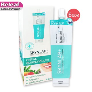 SKYNLAB Premium Fresh Smile Toothpaste Skynlab 12g (1กล่อง/6ชิ้น) ขนาดพกพา สกินแลป ยาสีฟัน ลดกลิ่นปาก พรีเมี่ยม เฟรชสไมล