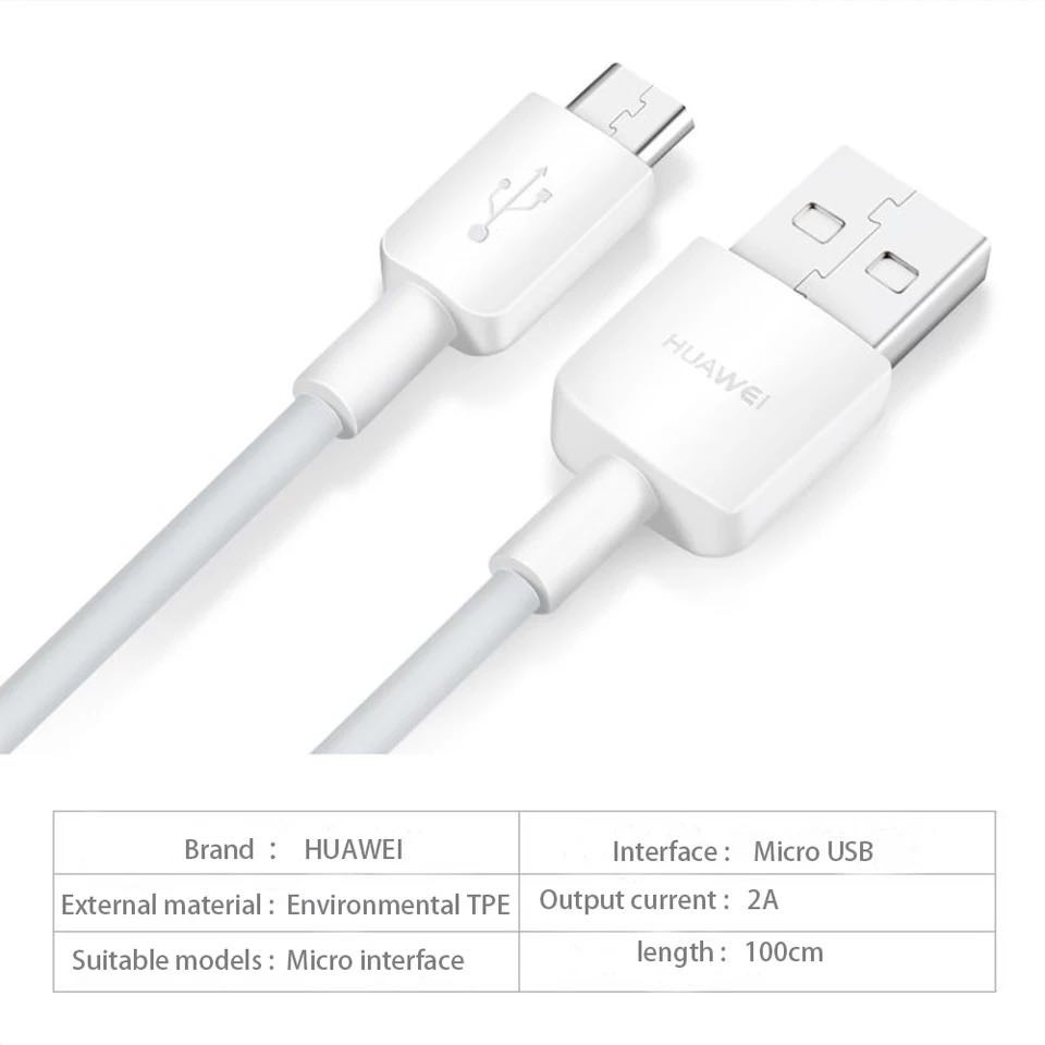 สายชาร์จ-huawei-2a-ใช้งานได้กับมือถือหลายรุ่น-ที่รองรับการชาร์จแบบ-หัวusb-micro-1-เมตร-สายเเท้-original