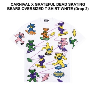 CARNIVAL X GRATEFUL DEAD SKATING BEARS OVERSIZED T-SHIRT WHITE