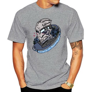 เสื้อยืดโอเวอร์ไซส์Hot Style Great T Mens White Garrus Vakarian Desigh Men T-Shirt Hot แนวโน้มบุคลิกภาพ teeS-3XL