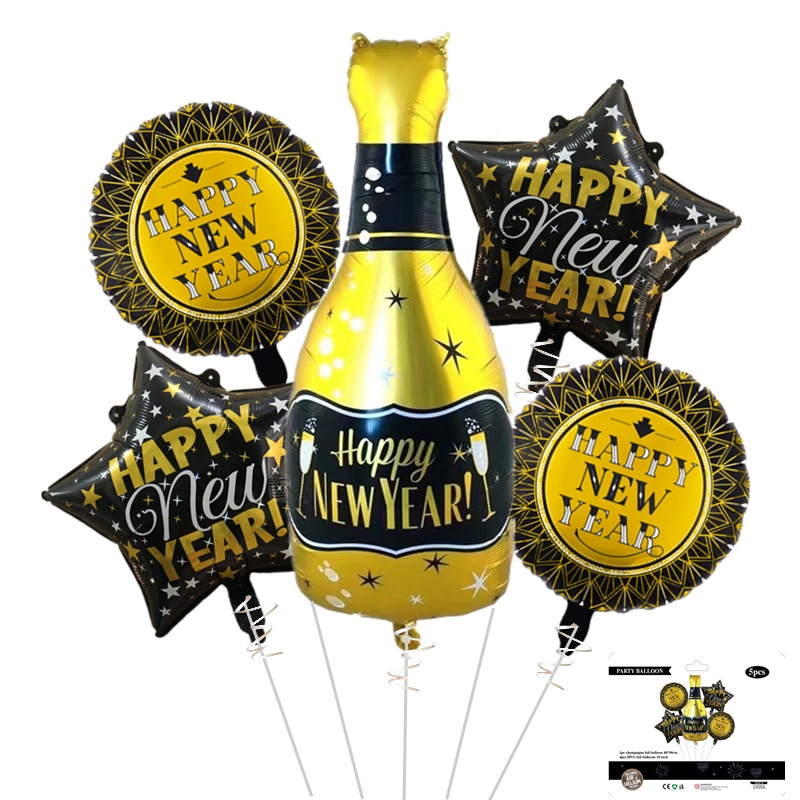 ลูกโป่งฟอยล์-รูป-happy-new-year-banner-สีโรสโกลด์-สีสุขสันต์วันคริสต์มาสอีฟ-2022-สําหรับตกแต่งบ้าน-2023