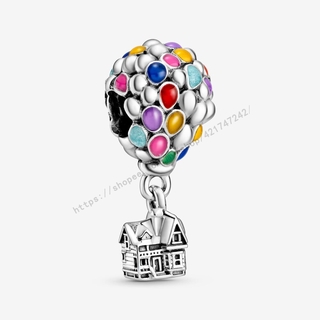 Pandora จี้ลูกโป่งเงิน S925 ลายดิสนีย์ Pixar Up House DIY สําหรับตกแต่งบ้าน 798962C01 สร้อยข้อมือลูกปัด DIY ของขวัญวันเกิด สําหรับสุภาพสตรี p825