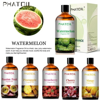 [Limited: +10ml Oregano] น้ำมันหอมระเหย Phatoil น้ํามันมะม่วงผลไม้สับปะรดสตรอเบอร์รี่สตรอเบอร์รี่กลิ่นมะม่วง 100 มล. Fragrance Oil น้ำหอมอโรม่า