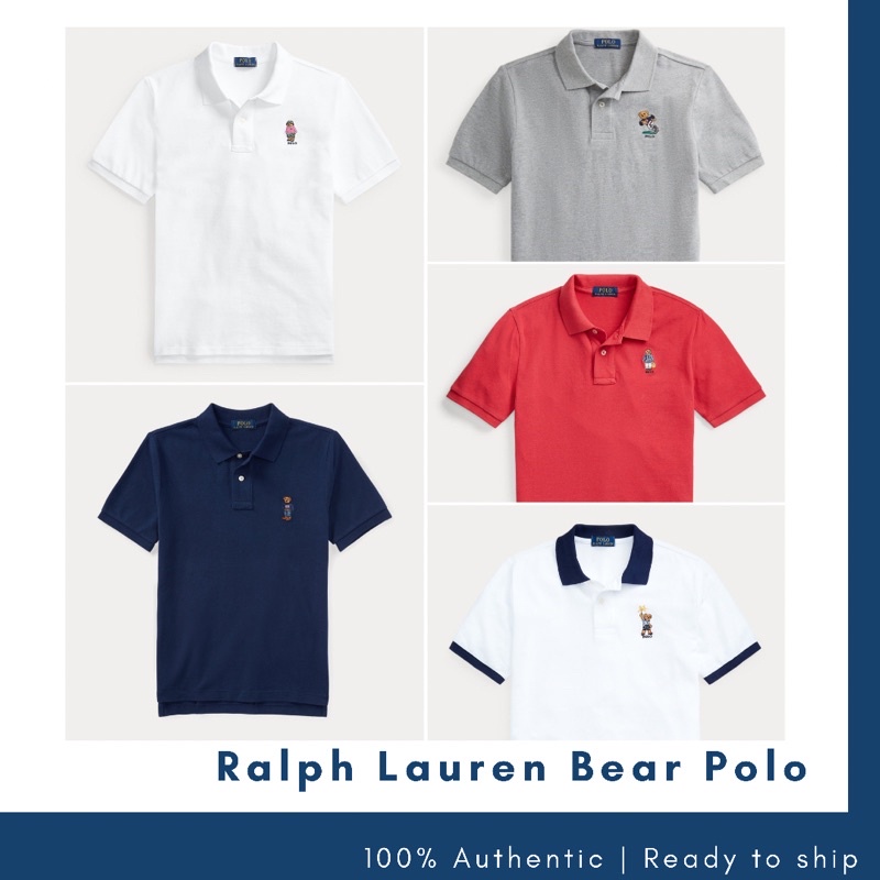 ภาพหน้าปกสินค้าเสื้อโปโล Polo Ralph Lauren Bear Polo cotton mesh