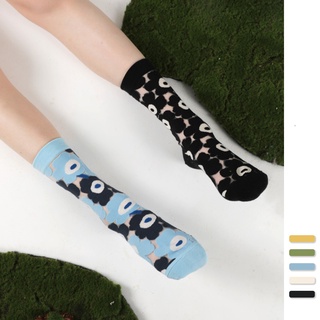 สินค้า KAFU D22 ถุงเท้าโปร่งบางถุงเท้าลายดอกระบายอากาศ