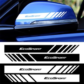 2 ชิ้นรถด้านหลังกระจกมองหลังสติกเกอร์รถสะท้อนแสงตกแต่งรูปลอกสำหรับฟอร์ด Ecosport