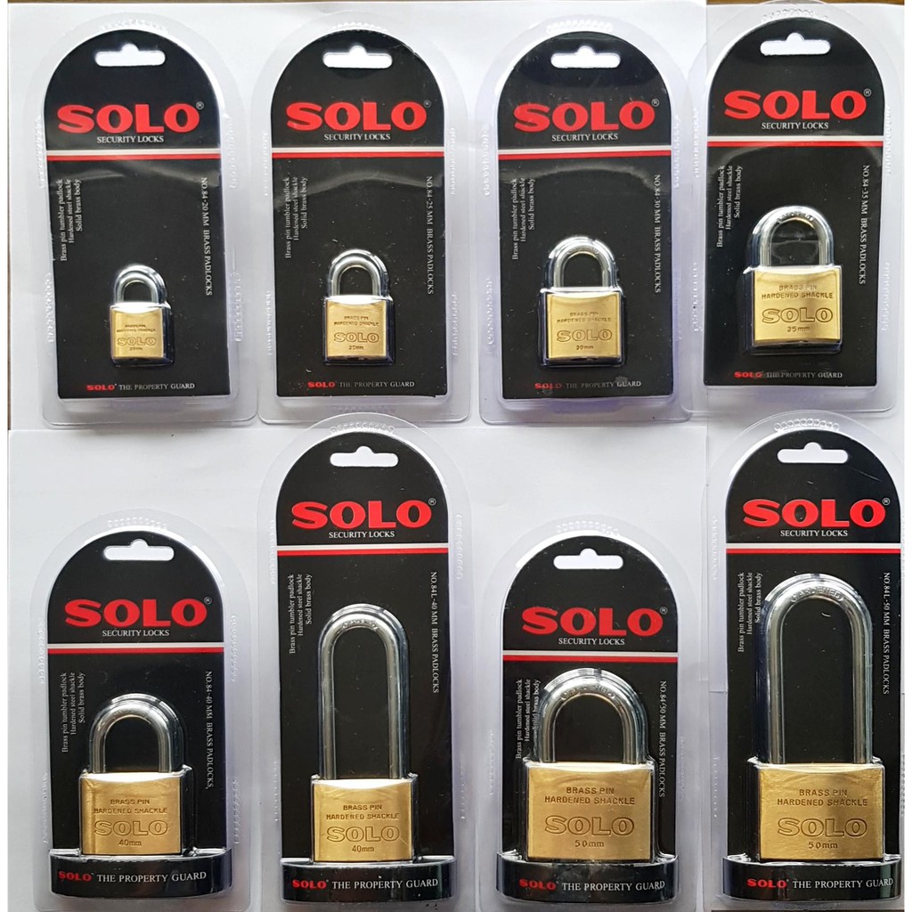 ภาพหน้าปกสินค้าSOLO แม่กุญแจสปริง84-40 และ 84-50 มม. กุญแจดับเบิ้ลบิลสเตอร์แฟ๊ค หูสั้นและยาวของแท้ 100% ออกใบกำกับภาษีได้