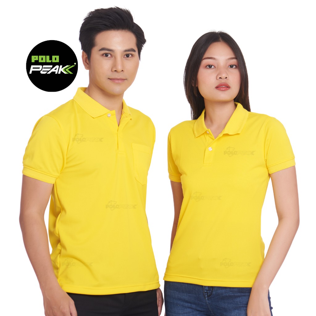 ภาพหน้าปกสินค้าเสื้อโปโล polopeak สีเหลือง สีล้วน จากร้าน somchai16888 บน Shopee