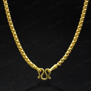 Phoo_Shop สร้อยทอง ยาว24"  สร้อยทอง ไม่ลอก ไม่ดำ ทองไมครอน ทองชุบ ทองหุ้ม รุ่น N 529