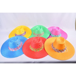 ภาพขนาดย่อสินค้าหมวกสาน หมวกพลาสติก หมวกกันแดด หมวกกีฬาสี ชาวไร่ ชาวนา สีสวย มีเก็บเงินปลายทาง