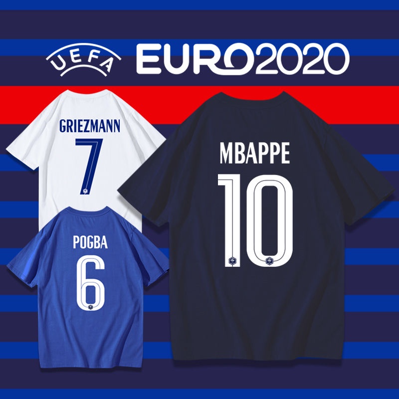 เสื้อยืดฟุตบอลทีมชาติฝรั่งเศส-2022-เอ็มบัปเป้-กรีซมันน์-ป็อกบา-เบนเซม่า-เสื้อฟุตบอลแขนสั้น