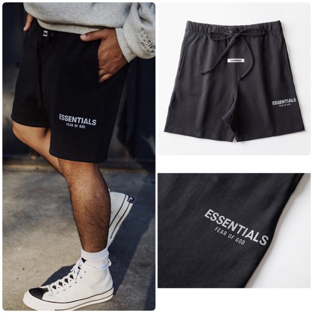 ภาพหน้าปกสินค้าไฮเอน Fog 3M reflective black white gray shorts essentials streamer sports pants จากร้าน nysocialclub บน Shopee