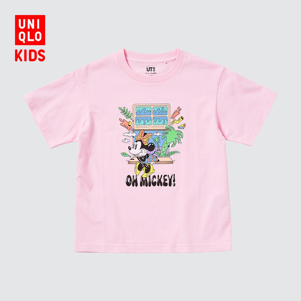 uniqlo-ut-เสื้อยืด-พิมพ์ลาย-mickeyfriends-สําหรับเด็กผู้ชาย-และเด็กผู้หญิง