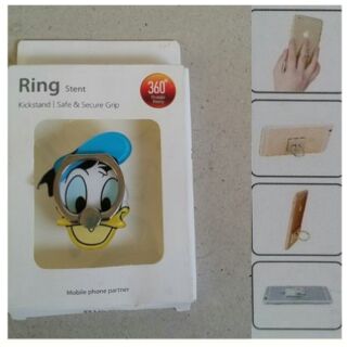 แหวนตั้งโทรศัพท์ (Ring stent) ตัวแหวนหมุนได้ 360 องศา ลาย โดนัลดั๊ก Donald Duck