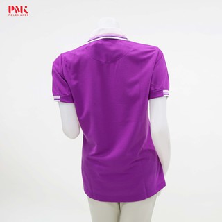 ภาพขนาดย่อของภาพหน้าปกสินค้าเสื้อโปโล สีม่วง ปกขาว PK084 - Polomaker จากร้าน pmkpolomaker บน Shopee