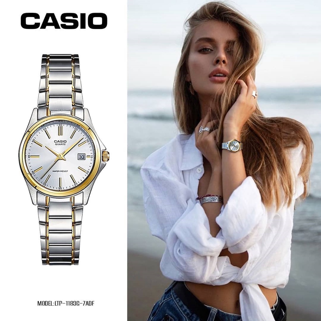 ภาพหน้าปกสินค้านาฬิกาข้อมือผู้หญิง Casio รุ่น LTP-1183G-7A -ของแท้ 100% รับประกันสินค้า 1 ปีเต็ม จากร้าน nalikaonlineshop บน Shopee