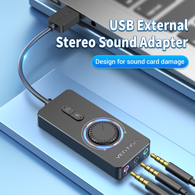 ภาพสินค้าVention อะแดปเตอร์เสียงสเตอริโอภายนอก USB To 3.5 มม. พร้อมปุ่มควบคุมระดับเสียง สําหรับลําโพง แล็ปท็อป เพิ่มประสิทธิภาพเสียง เดสก์ท็อป PS4 ชุดหูฟัง ลำโพง ไมโครโฟน สายสัญญาณเสียง จากร้าน ventionofficial.th บน Shopee ภาพที่ 2