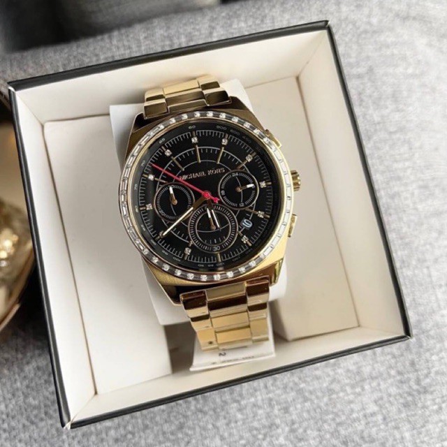 นาฬิกา Michael Kors Vail Gold-Tone Chronograph Watch MK6446 สีทอง ...
