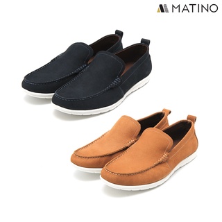 สินค้า MATINO SHOES รองเท้าชายหนังแท้ รุ่น MC/S 9333 NAVY/CAMER