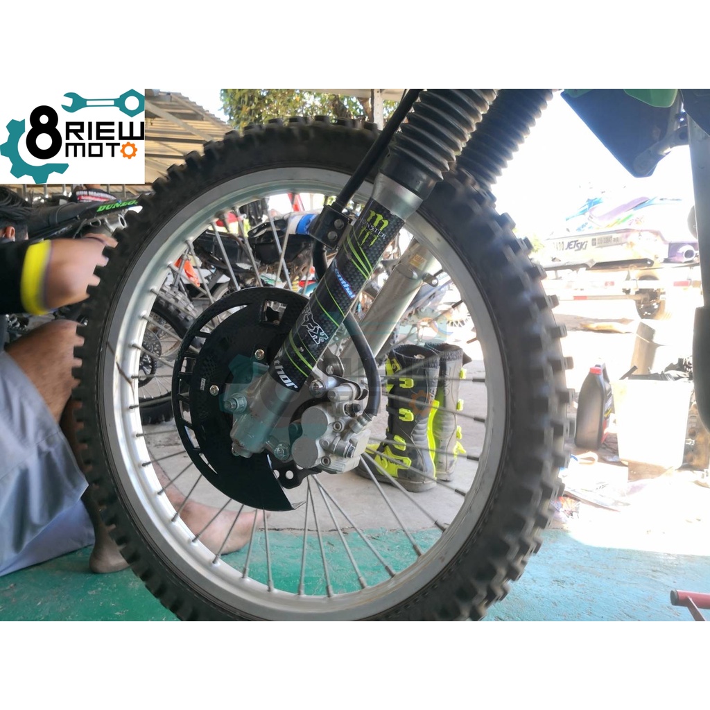 การ์ดดิสหน้า-ฝาครอบดิสหน้า-klx140-150-150bf-การ์ดป้องกันจารดิสหน้า