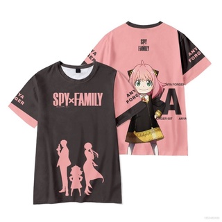 Yyds เสื้อยืดแขนสั้นลําลอง ทรงหลวม พิมพ์ลายอนิเมะ SPY x FAMILY Loid Forger Yor Briar Anya พลัสไซซ์