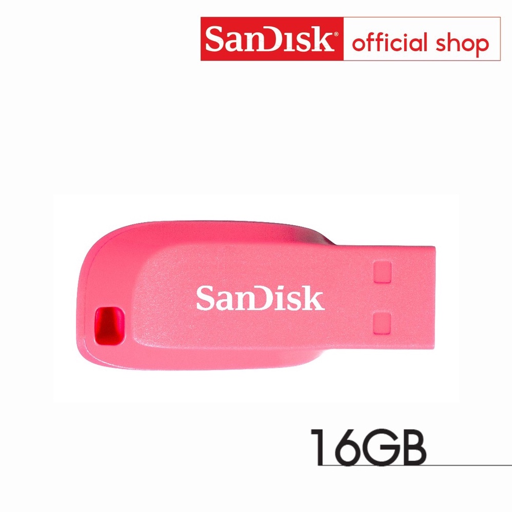 ราคาและรีวิวSanDisk CRUZER BLADE USB แฟลชไดร์ฟ 16GB Pink, USB2.0 (SDCZ50C-016G-B35PE)