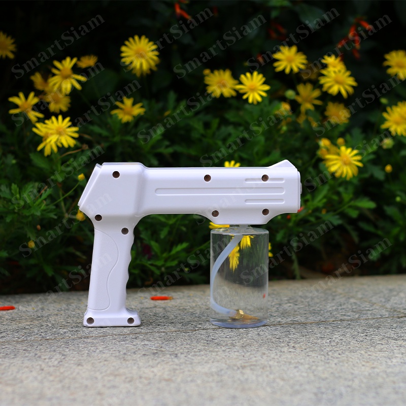 ภาพสินค้า(ฟรีส่ง)ปืนฉีดแอลกอฮอล์ Disinfection Gun ปืนฆ่าเชื้อแบบสัมผัส300ml ปืนฆ่าเชื้อปืนฉีดพ่นนาโนแบบชาร์จไฟมือถือ จากร้าน smartsiam2525 บน Shopee ภาพที่ 5