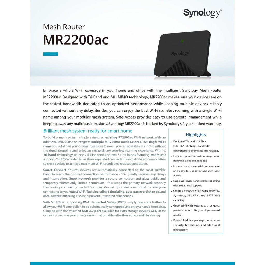 synology-mesh-router-mr2200ac-เทคโนโลยี-wi-fi-certified-wpa3-amp-enhanced-opentm-ของแท้-100