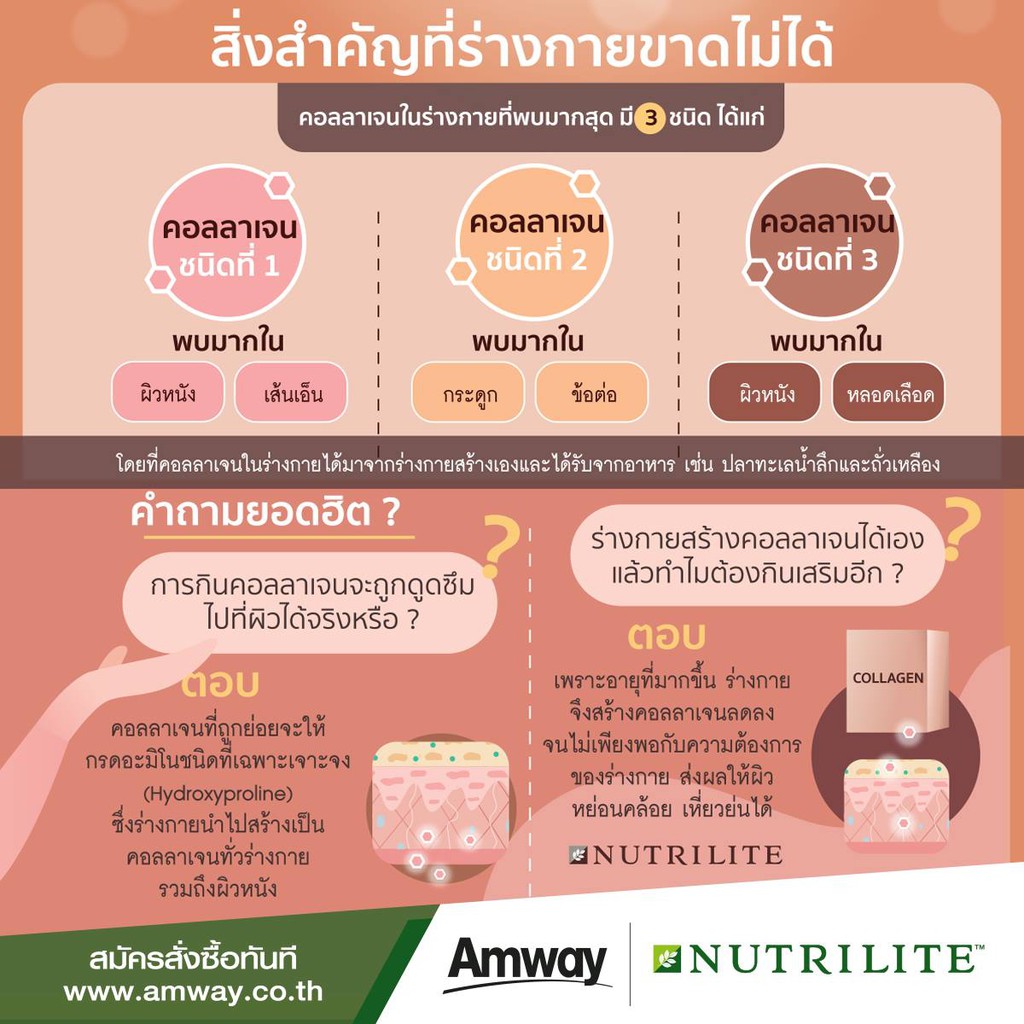 ของแท้-shopไทย-พร้อมส่ง-amway-นิวทรีไลท์-คอลลาเจน-โฉมใหม่-nutrilite-mixed-collagen-peptide-drink-บรรจุ-30-ซอง