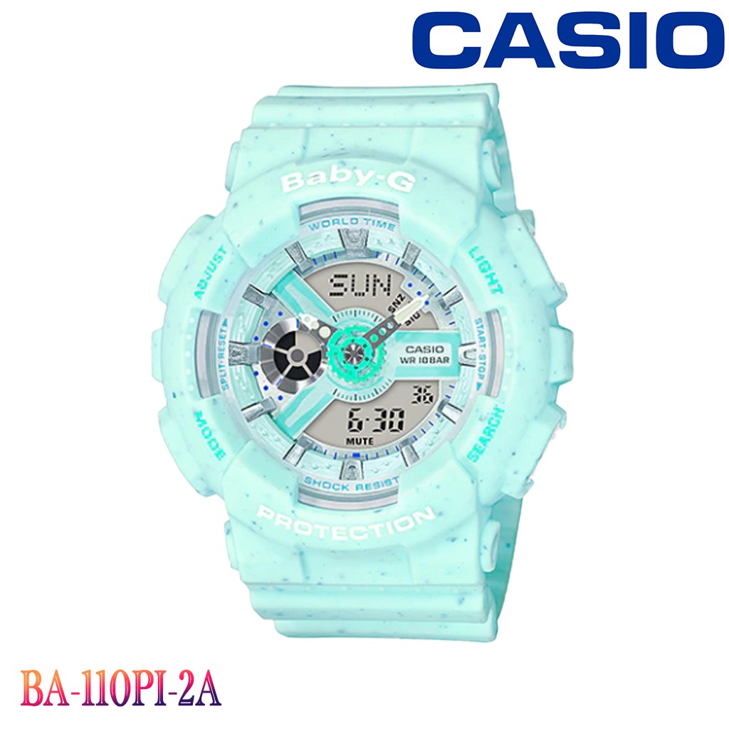 casio-baby-g-นาฬิกาข้อมือผู้หญิง-สายเรซิ่น-ba-110pi-2a-ของแท้100-พร้อมส่ง-ประกัน1ปี