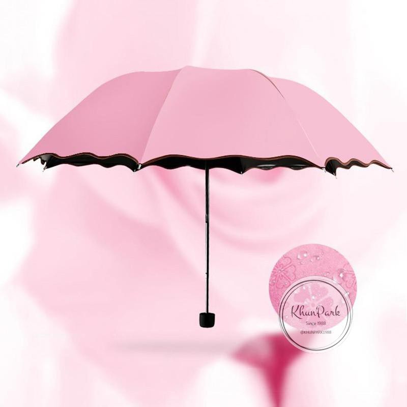 ภาพหน้าปกสินค้าร่มกันฝน โดนน้ำเปลี่ยนลายดอกไม้ ร่มกันแดด รุ่นผ้า2ชั้น ร่มกันยูวี ร่มกันUV ร่มพับได้ ร่ม uv Umbrella kp99