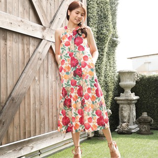 CANDITH FLORAL DRESS (RED FLOWER)