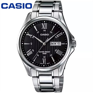 ภาพขนาดย่อของภาพหน้าปกสินค้าCasio นาฬิกาข้อมือผู้ชาย เลขโรมัน กันน้ำ 100M สายสแตนเลส รุ่น MTP-1384 จากร้าน if2vadrx0t บน Shopee