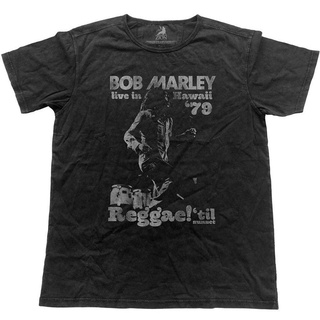 De32wew632 เสื้อยืดแขนสั้น ผ้าฝ้าย พิมพ์ลาย Bob Marley Live In Hawaii 79 สไตล์วินเทจ สําหรับผู้ชาย POI32SDF32895
