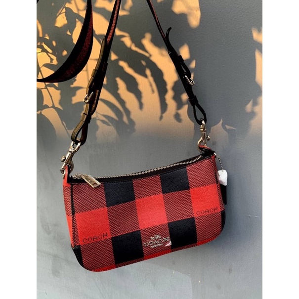 coach-jes-bagette-with-buffalo-plaid-print-c6818