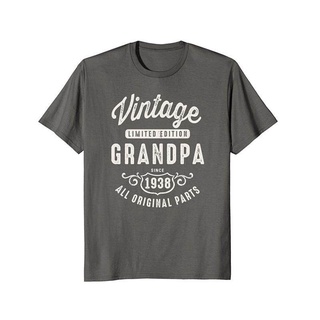 Wanyg เสื้อยืดคอกลม พิมพ์ลาย Grandpa 1938 80Th Birthday Gi สไตล์วินเทจ คลาสสิก ของขวัญวันพ่อ สําหรับผู้ชายสามารถปรับแต่ง